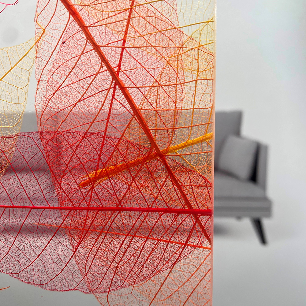 Laminiertes Glas mit Designeinlage 1